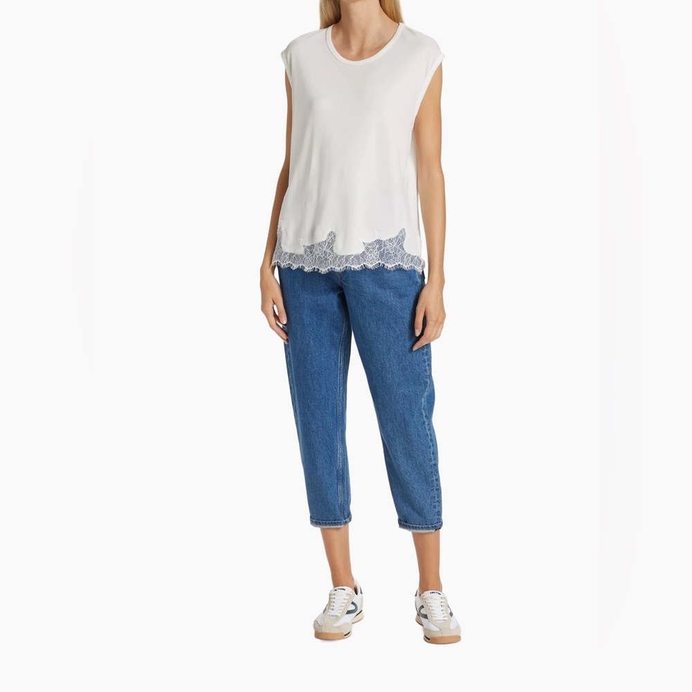 RAG & BONE ALISSA HIGH WAISTED BARREL CUT ANKLE BUTTON FLY FRONT JEANS (Altered) - Picture 5 of 16